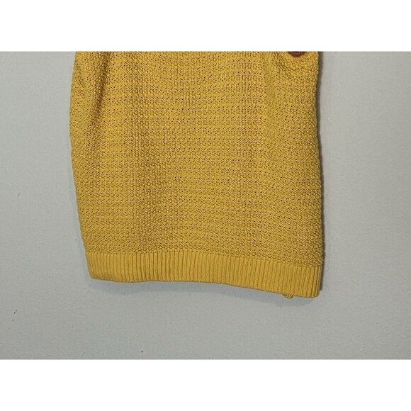 Madewell Colorblock Crocheted Ruffle-Strap Sweater Tank Top Rib Hem Yellow Large - Picture 8 of 12